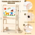 thumbnail image 3 of Banco Escalón Plegable para Cocina Infantil Woodure 4 en 1 con Pizarra Blanca, 3 of 7