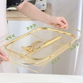 thumbnail image 3 of Over the Sink Colander Strainer Basket, Stainless Steel Home Kitchen Essentials with Expandable Rubber Grip Handles, Fine Mesh Food Strainer for Vegetable, Fruit, Pasta, Dry Dishes, 3 of 8