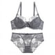 thumbnail image 1 of Ropa interior sexy europea y americana de talla grande para mujer, sujetador de encaje transpirable transparente ultrafino, conjunto de sujetador antiflacidez pequeño con pecho grande, 1 of 5