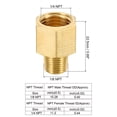 thumbnail image 2 of Adaptador reductor hexagonal de latón macho 1/8 NPT x 1/4 NPT hembra, paquete de 2, 2 of 5