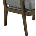thumbnail image 4 of Benjara Wooden Accent Chair with Padded Seat and Back, Gray and Brown, 4 of 5