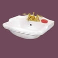 thumbnail image 2 of Renovators Supply Cloakroom 19" Wall Mounted Bathroom Sink White with Overflow, 2 of 8