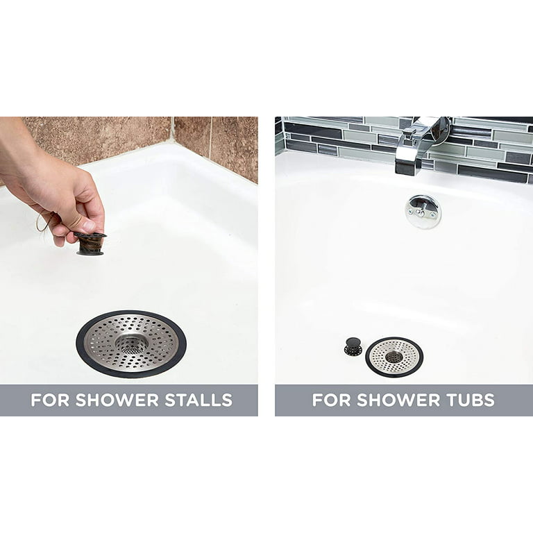 ShowerShroom SHSULT755 Ultra Revolutionary Shower Hair Catcher Drain Protector, Stainless, Size: 4 inch