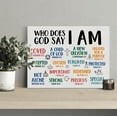 thumbnail image 4 of Inspirational Bible Verse Canvas Wall Art Christian Education Kids Affirmations Poster Painting Identity in Christ Print Framed Sign Picture Artwork for Home Church Classroom Decor 12 X 15 Inch, 4 of 6