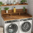 thumbnail image 2 of Washer Dryer Countertop with Non-slip Pads,Depth Double Layer Organizer for Washer and Dryer Laundry Hamper Counter Storage,Walnut, 2 of 7