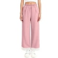 thumbnail image 7 of HAOTAGS Girls Sweatpants with Lace Trim(1-13), Elastic Waist with Side Pockets Long Pants Pink 1-2Years, 7 of 7