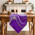 thumbnail image 3 of Table Runners 108 Inches Long, Purple Modern Wavers Cotton Linen Kitchen Dining Coffee Table Runner for Party Home Decor, Abstract Water Ripple Fluid Art Tabletop Dresser Scarves Runner 13x108 Inch, 3 of 9