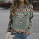 thumbnail image 1 of Pntutb moda mujer manga larga otoño estampado o-cuello blusa sudaderas jerseys camisas tops Pntutb Pntutb-3670, 1 of 7
