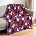 thumbnail image 5 of Halloween Blanket 59.1x39.4in Soft Flannel Throw Spooky Print for Bedroom Travel by OVFUIZ, 5 of 8