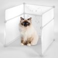 thumbnail image 1 of 3L3S Cat Litter Box Enclosure Splash Guard, Light Weight Plastic Pee Shields, 1 of 10