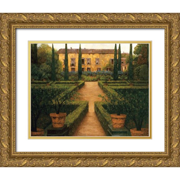 Masdeu, Montserrat 32x26 Gold Ornate Wood Framed with Double Matting Museum Art Print Titled - Garden Manor