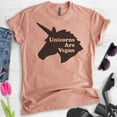 thumbnail image 2 of Unicorns Are Vegan Shirt, Unisex Women's Shirt, Vegan Shirt, Veganism Shirt, Vegan Unicorn Shirt, Heather Sunset, Medium, 2 of 6