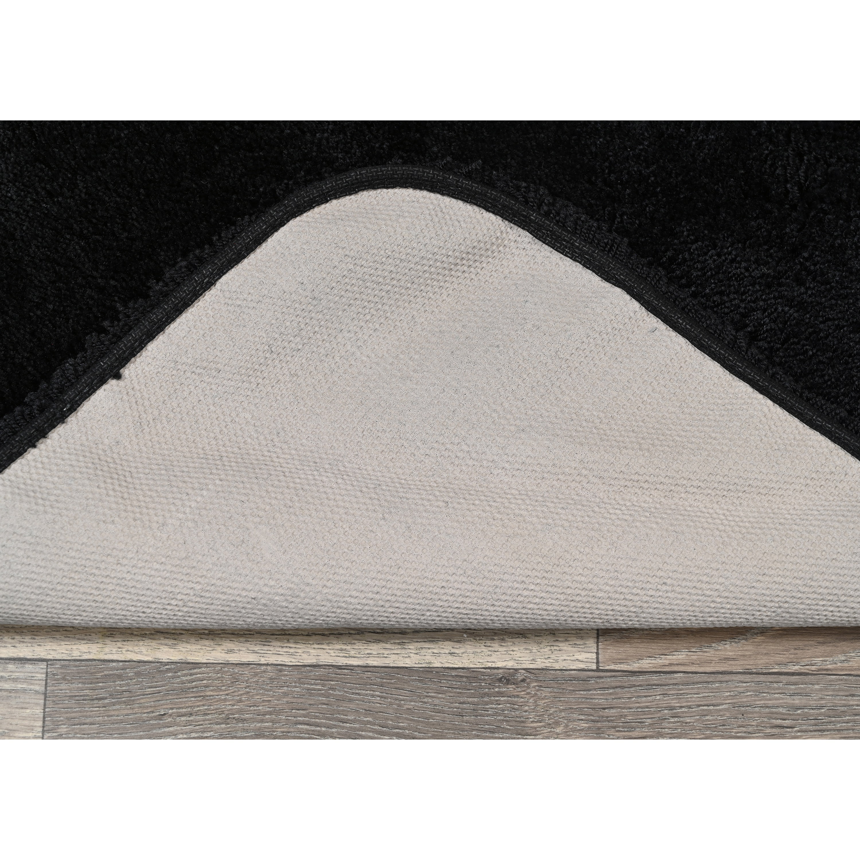 Garland Rug Finest Luxury Washable Bath Set, 4 Piece Set (2 Bath Rugs, Contour, & Lid) Black