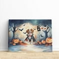 thumbnail image 3 of Happy Halloween Vampire Brittany Spaniel BOO with Pumpkins Fun and Spooky Horizontal Matte Canvas Poster Brittany Dog Lover Gifts Idea Wall Art Home Decor - 00018, 3 of 5