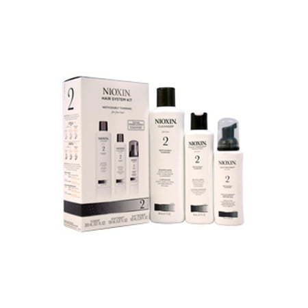 Nioxin Hair System Kit 2 Cleanser 10oz , Therapy 5oz and Treatment 3.3oz