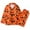 ZF Orange, variant on Xmyrz Halloween Pajamas For Women Set Baggy Comfort Shorts Set Pumpkin Homewear Print Short Sleeve Button Up Faddish Pj'S Sleepwear Outfit