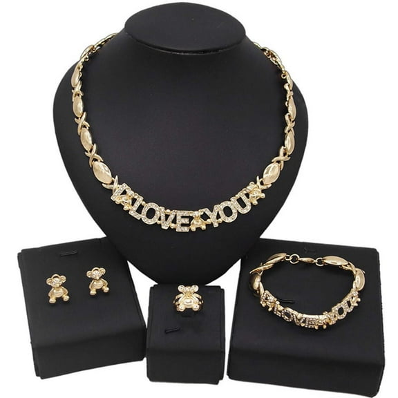 JoeytheJewelryNY HUGS &KISSES I love you set gold Plated #47