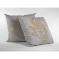 thumbnail image 3 of 18â€ Gold White Hamsa Boho Suede Throw Pillow, 3 of 4
