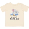 thumbnail image 3 of Inktastic I Love My Mom and Dad Cute Elephants in Night Sky Boys or Girls Baby T-Shirt, 3 of 5