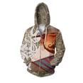 thumbnail image 3 of Sudadera con capucha y cremallera con estampado de tigre para hombre, con personajes de dibujos animados, estampado 3D, de manga larga, informal, holgada, 3 of 5