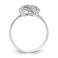 thumbnail image 2 of 10K White Gold Ring Band with Stones Diamond Round, 2 of 5