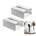 thumbnail image 2 of Dispensador de toallas de papel sin perforaciones con caja de pañuelos de pared, servilletero de plástico autoadhesivo, 2 piezas, 2 of 5