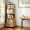 Natural, variant on Noble House Ronald 5-Tier 360° Rotating Display Bookshelf, Round Tower with Wheels & Drawer, Space-Saving, White