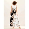 thumbnail image 4 of Vestido Con Bolsillo Con Estampado Floral, Vestidos Largos De Verano Informales Con Bolsillo, Vestimenta Para Mujer., 4 of 4