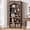 Retro color, variant on 5-Tier 68.7'' Tall Wooden Bookshelf, Farmhouse Arched Bookcasewith Curved Storage, Rustic Vintage Display Shelf for Living Room, Home Office