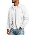 thumbnail image 5 of JTSRKL Full Zip Track Jacket for Men Laydown Collar Casual Stylish Golf Office Tops Work Windbreaker Daily Comfort Soft Fit Bomber Coat, 5 of 8