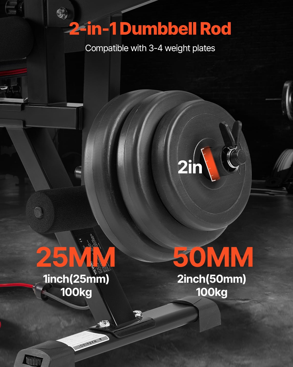 VEVOR Weight Bench,800lbs Adjustable Weight Bench Press for Full Body Workout, Exercise Sit up Bench for Home Gym Strength Training, Flat Bench with with Leg Extension, Preacher Pad, Fast Adjustment