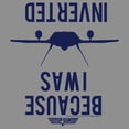 thumbnail image 2 of Women's Top Gun Because I Was Inverted  Racerback Tank Top, 2 of 4