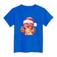 thumbnail image 3 of Staki Girls Christmas Shirt Christmas Tshirt(Blue,3-4 Years), 3 of 3