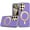 Light Purple, variant on For Samsung Galaxy S24 Ultra Ultimate PU Leather Hybrid with MagSafe Compatible Bumper Hard PC Gold Frame Protection Cover ,Xpm Phone Case [ Navy Blue ]