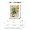 thumbnail image 5 of Gaeub Cartoon Dragonfly Art Print Flannel Throw Blanket, Home Fleece Throw Blanket for Couch or Bed,Decorative Blankets,Lightweight Fuzzy Flannel Blanket-80"x60", 5 of 6