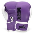 thumbnail image 2 of MRX Boxing Gloves Fighting Training Combat Train Workout Sparring Grappling Durable Light Weight Adult Punch Bag Glove Muay Thai Punching Mitts Kickboxing MMA Gloves Men and Women Purple 4oz, 2 of 7