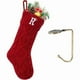 thumbnail image 1 of wonima44 Christmas Stockings with Initials, Letter R Embroidered Xmas Stockings, 18" Large Monogram Knitted Xmas Stocking, Christmas Party Fireplace Family Hanging Stocking Decorations(1 Pack, Red), 1 of 1