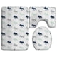 thumbnail image 1 of Juego de Alfombras de Baño de 3 Piezas ABPHQTO Moose Multi Moose Northern Lights, 1 of 2