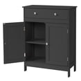 thumbnail image 4 of Ktaxon Bathroom Floor Cabinet, Freestanding Storage Cupboard w/ Drawer and 2 Doors, Black, 4 of 17