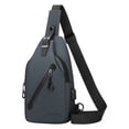 thumbnail image 2 of Men's Fashion Chest Sling Backpack Multifunctional Crossbody Daypack Back to School Bag for Men, 2 of 6