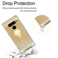 thumbnail image 3 of FIEWESEY Ring Case for LG V50 Mirror Glitter Case with Ring Holder Kickstand Diamond Makeup Bling Shiny Rhinestone Crystal Girls Women Protective Case for LG V50(Gold), 3 of 7