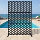 thumbnail image 4 of Yeshouse Biombo de acero galvanizado de alta resistencia, panel de cerca de 183 x 119 cm, divisor decorativo resistente a la intemperie y enrejado para plantas, ideal para patio y jardín, 4 of 6