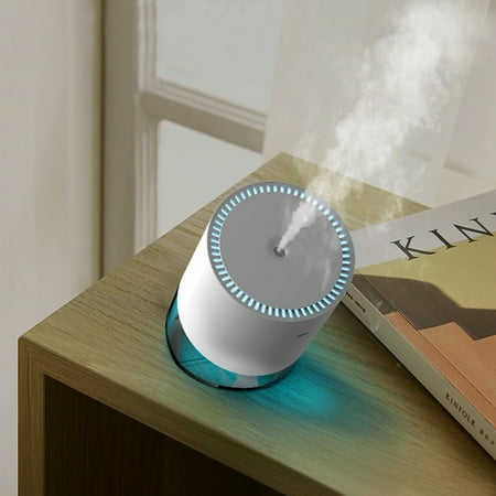 

350ML Air Humidifier Cool Mist Diffuser LED Night Light Fog Ultrasonic USB Humidificador Car Office-White