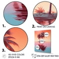 thumbnail image 3 of Designart "Palm Trees By The Shore With Ruby Reflections I" Palms & Palm Trees Canvas Prints, 3 of 7