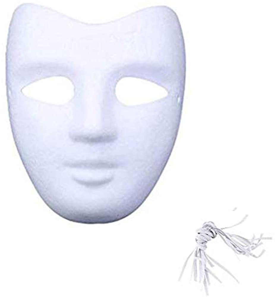 DIY White Paper Mask Pulp Blank Hand Painted Mask Personality Creative