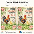 thumbnail image 3 of SPXUBZ Rooster Farm Garden Flag 12x18 Inch, Country Chicken Linen Yard Flag with Rustic Floral Design, Outdoor Decorative Flag for Garden Lawn Porch Farmhouse Decor, 3 of 5