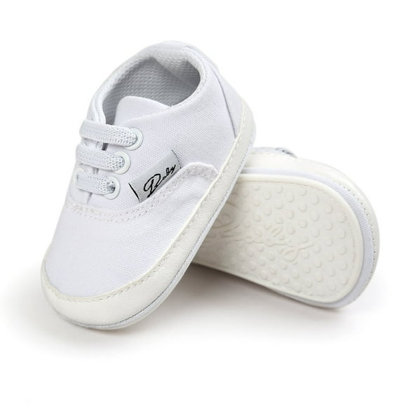 RVROVIC Baby Infant Shoes Canvas Slip-on Sneakers 0-18M