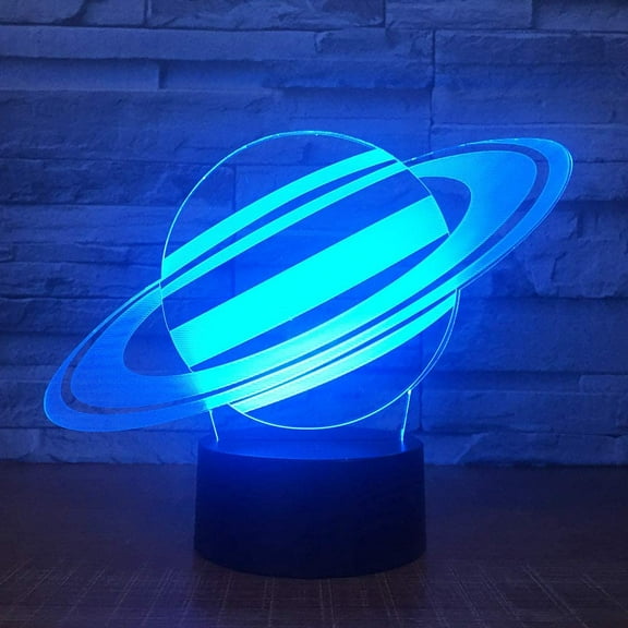 YSITIANNA 3D solar system Planet Night Light Table Lamp Decor Table Desk Optical Illusion Lamps 7 Color Changing Lights LED Table Lamp Xmas Home Love Birthday Children Kids Decor Toy Gift STNL#3528