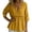 Yellow, variant on Women's V Neck T Shirts 3/4 Sleeve Blouse Summer Tops Dressy Casual Loose Fit Basic Tees by Yigetop Khaki L