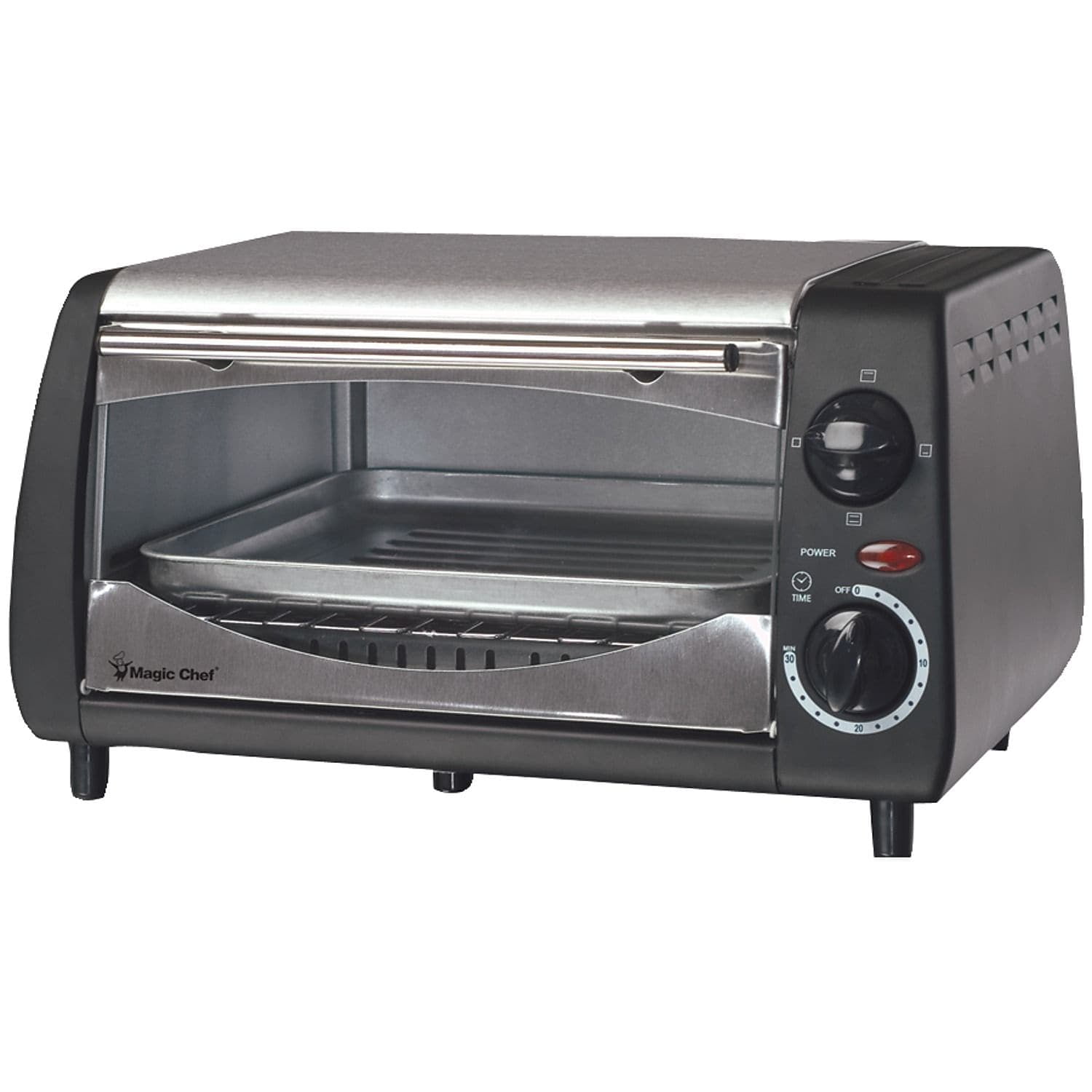 Magic Chef 600 W 4 Slice Toaster Oven MCPMCSTO4ST
